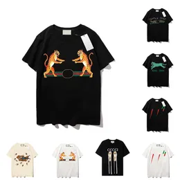 Men's T-Shirts Casual Short Sleeve Luxury Designer Tiger butterfly Printing T-Shirt Men Women Tees Shirt Streetwear Clothing Crew Neck T shirt