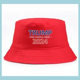 Berretti da baseball Simple Trump Bucket Sun Cap Usa Elezioni presidenziali 2024 Cappello da pescatore Primavera Estate Autunno Cappelli da esterno 3 stili con Dif Dh3Dn