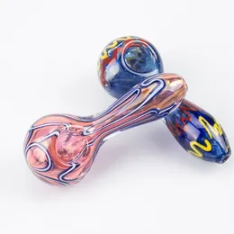 Chinafairprice Y262/Y263 Heady Color Spoon Smoking Pipe About 4.1 Inches Tobacco Bowl Dab Rig Glass Pipes 2 Models