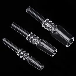 Fabrikspris NC Quartz Tips Rökningstillbehör 10mm 14mm 19mm Man Dabbing Nail Dab Straw Drip Tips Domeless Quartzs Nail For Water Pipe Bongs