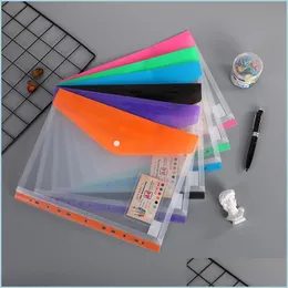 Packing Bags A4 Pp 11 Hole Binder Looseleaf Notebook Bag Waterproof School Business Office File Folder Translucent Document Storage Dh49E