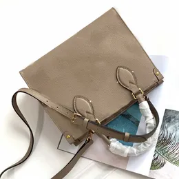 Nowe toty designerskie torebki damskie torba na ramiona płótno skóra duża torebka moda Onthego MM Dame Zakupy Portfel Crossbody Rozmiar 25cm M45653