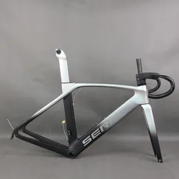 Marca Seraph V Freio Aero Estrutura de bicicleta TT-X35 Separado Grachado de holonete separado Design de gradiente de prata BB86 Suporte inferior