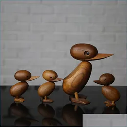 Craft Tools The Danish Puppet Woodcarving Classic Creative Home Furnishing Ornaments Small Duck Soft Decoration Housing Study Deskto Dhwm2