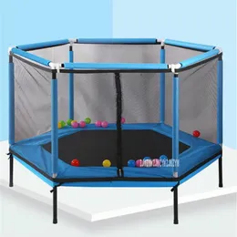 2566 Bed de salto doméstico Bed de protección Neta equipada con el trampolín de interiores Bouncing Interactive Juegos Interactivos Fitness2189
