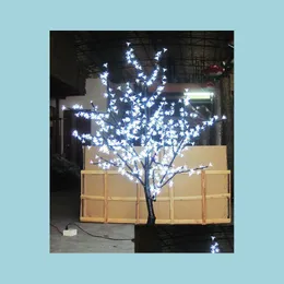 Garden Decorations Led Cherry Blossom Tree Light 480Pcs Bbs 1 5M Height 110/220Vac Seven Colors For Option Rainproof Outdoor U Drop Dhhnb