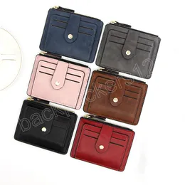 Small Fashion Credit ID Card Holder Wallet Slim Leather Wallet With Coin Pocket For Menmoney Bag Case Mini Women Business Purse