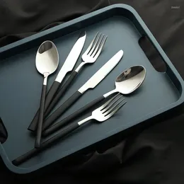 Учебные посуды наборы современного набора портативного серебряного простого искусства.