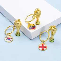 Moda Herkül Keychain Dünya Kupası Futbol Çevresel Ülke Bayrağı Anahtarları Fan Hediye Koleksiyonu