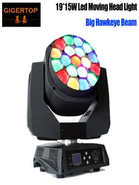 Probe Big Bee Eye LED bewegte Kopflicht 19x15W RGBW 4in1 Farbmischung 450W Osram LED -Lampe mit Zoomfunktion DMX6980402
