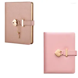 Heart Shaped Combination Lock Diary With Key Personal Organizers Secret Notebook Gift For Girls And Women