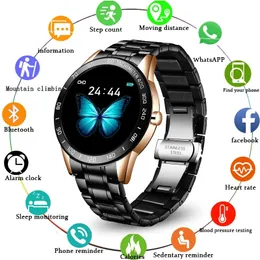 Tela colorida Men Sport Smart Watch Men Fitness Tracker para iPhone/Xiaomi Freq￼￪ncia card￭aca Fun￧￣o de press￣o arterial Smartwatch