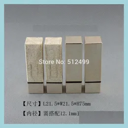 Packing Bottles 10/30/50Pcs 12 1Mm Mold Filling Diy Empty 4G Gold Square Lipstick Tube Mouth Wax Lip Rugose Gold/Sparkle Drop Delive Dhyxz