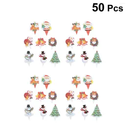 Forniture festive Christmas Cupcake Decoration Topper Topper Party Cake Pick