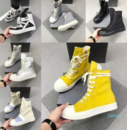 Men Casual Shoes Canvas Boots Trainers Flats Sneakers Womens Ankle Lace Up Fashion Sneaker Zip High-Top Hip Hop Streetwear For Outdoor Train 02