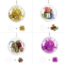 Party Decoration Year Wedding Christmas Baubles Clear Balls Pingente Pingnder Plástico, árvore de Natal pendurada em casa Presente de ornamento