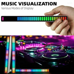 Intelligente Automatisierungsmodule, RGB, sprachaktivierter Tonabnehmer, Rhythmus, Umgebungslicht, kreative, farbenfrohe Klangsteuerung mit 32-Bit-Musikpegelanzeige