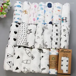Blankets Muslin Blanket Cotton Baby Swaddles 120 120cm Soft Born Bath Gauze Infant Kids Wrap Sleepsack Stroller Cover