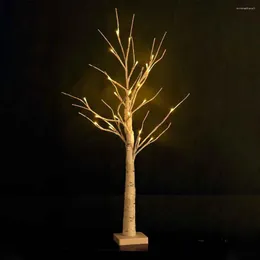 Lampade da tavolo Paesaggio Lampada decorativa per la casa 45cm 60cm PVC Albero di betulla artificiale Bianco caldo 24 LED per rami di luce notturna per feste di nozze