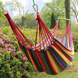 Hammocks Fashion Double Head Rollover Prevention Hammock Increase Widening Indoor Outdoor Swing Canvas Hanging Chair 2 1.5m / 2.2