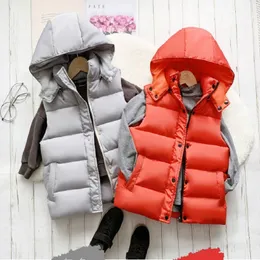 Gilet Sans Manches Hiver Bébé Garçon - Veste à Capuche Solide Pour Enfant Tout-Petit - Chaud Et Confortable