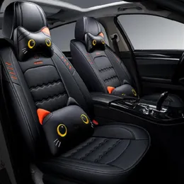 Universal Fit Car Interiör Tillbehör Sätet omslag för sedan PU -läderinledningsbara fem säten Full Surround Design Seat Cover för SUV B2426