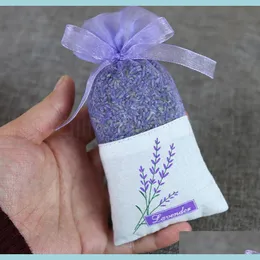 F￶rpackningsp￥sar Purple Cotton Organza Lavender Sachet Bag Diy Dried Flower Package Wedding Party Bbyver BDESPORTS Drop Delivery 202 OT2NF