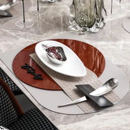 Tallrikar Luxury Soft Western Dining Table Seting Dinner Plate Creative rostfritt stål Stängning Dessert Bowl Black Bokmärke Skedhållare