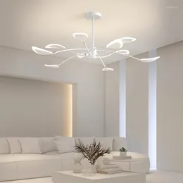 Chandeliers 2022 Nieuwe Moderne LED Plafond Kroonluchlers Lampen Wit Eenvoudige Voor Woonkamer Minimalistische Indoor Verlichting Slaap