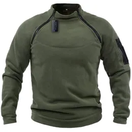 Mens Jackets US Tactical Outdoor Jacket Jaktkläder Varma dragkedjor Fleece Pullover Man Windproof Spring Winter Coat Thermal Underwear 221102