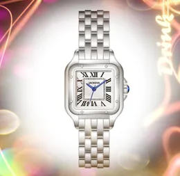 유명한 스퀘어 로마 디자이너 시계 럭셔리 패션 크리스탈 여성 손목 시계 풀 스테인레스 스틸 우아한 슈퍼 쿼츠 손목 Watch206w