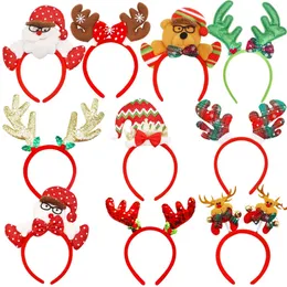 Christmas Decorations L Headbands Xmas Headwear Assorted Santa Claus Reindeer Antlers Snowman Hair Band For Party Access P1110