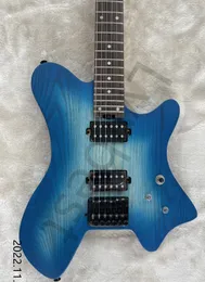 Headless Electric Guitar With 6 Strings Portable Metal