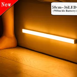 Nachtlichter, LED-Licht, Bewegungsmelder, kabellos, USB wiederaufladbar, 50 cm Lampe für Küchenschrank, Kleiderschrank