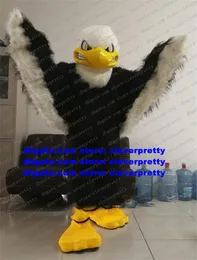 Czarny biały długi futra Eagle Hawk Mascot Costume Tiercel Falcon Vulture Dorosła postać Figurka Marketing Promocje ZX143