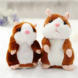Plush Dolls Drop Promotion 16cm 18cm Talking Hamster Toys talar ljud Upprepade fyllda elektriska djur söta 221109