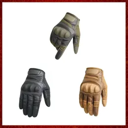 ST126 Pekskärmsläder Motorcykelhandskar Motocross Taktisk Moto Motorcykel Pit Biker Skyddsutrustning Racing Full Finger Glove Men