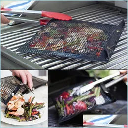 Accessori per strumenti per barbecue Borsa per strumenti per barbecue in rete antiaderente Riutilizzabile e facile da pulire Accessori per grill da picnic all'aperto Drop Delivery Home G Dhpzl