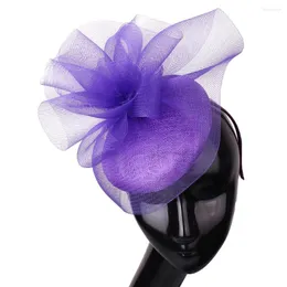 Copricapo da donna a 4 strati Sinamay cappello da fascinator per matrimonio cocktail party maglia fermaglio per capelli accessori per abiti formali da chiesa