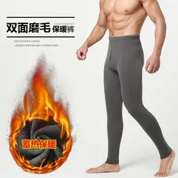 Мужское тепловое нижнее белье для мужчин длинные брюки плюс размер теплые мужские леггинсы брюки