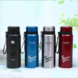 Mugs Sports Water Cup Doublelayer Vacuum Stainless Steel Flask Straight Body Seal Leakproof Thermos Drop Delivery Home Garden Kitche Dhfnv