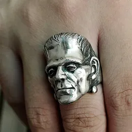 Ficção científica Victor Frankenstein Rings Punk Horror Cientista Skull Skull Ring Ring Jewelry281y