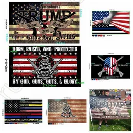 New America Flags Amendment 90 150cm 경찰 2 차 트럼프 깃발 배너 미국 가스 덴 깃발 선거 대통령 미국