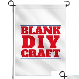 Banner Flags Sublimation Blank Garden Flag Polyester DIY مضاعفة جاهزة للطباعة أو العشب لافتة 30 × 45 سم تسليم المنزل Fe Dhix2