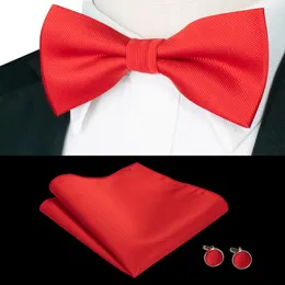 Bow Ties Cufflinks 및 Handkerchieves 비즈니스 정장을위한 클래식 블랙 트라이 액세서리를 포함한 Eastepic 남자 넥타이 세트