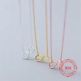 925 sterling Silver Silver Eternity Love Symbol Netlace Netlace Rose Gold Plated Infinite Forever Infinity Womens246W
