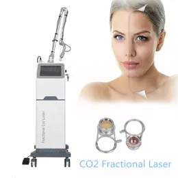 Vertikal CO2 Fraktionsmaskin Hud Draw Lift Freckles Remover Stretch Mark Borttagning 10600 nm Laserradiofrekvensutrustning