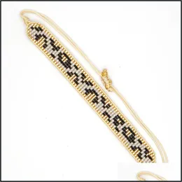 Charm Bracelets Charm Bracelets Go2Boho Star Leopard Rivet Bracelet Jewelry Handmade Classic Wristband Miyuki Beaded Gift For Her Ta Dh18C