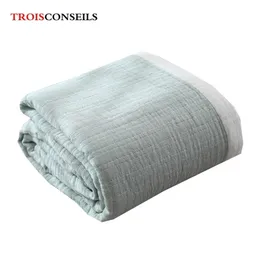 Blanket Cotton on The Double Bed Muslin Bedspread 200x230cm for Beds Travel Soft Throw Sofa Covers 221109