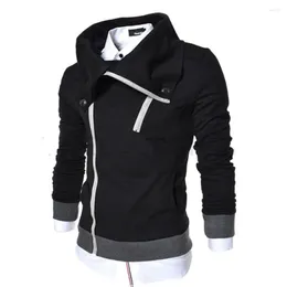 Men's Hoodies Zogaa Mens Spring Autumn Fashion Long Sleeve Solid Color Sweatshirts Male High Street Casual Turn Down Collar Zipper Jackets